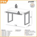 Ver imagem 3 de Mesa para Escritório Grande 1 Gaveta 100% MDF 118cm Industrial Freijó e Preto