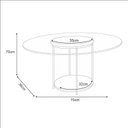 Ver imagem 5 de Painel para Tv Suspenso Solus e Mesa de Centro Sky com Tampo de Vidro Cinamomo Off White – Hb Móveis