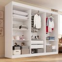 Ver imagem 5 de Guarda Roupa Casal 6 Portas 2 Gavetas Malta Yescasa