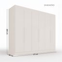 Ver imagem 4 de Guarda Roupa Casal 6 Portas 2 Gavetas Malta Yescasa