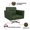 Ver imagem 3 de Poltrona Sala Decorativa Elisa Base Giratória Cromada Sintético Pu D03 - D’Rossi