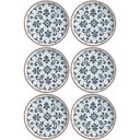 Ver imagem 1 de Jogo 6 Pratos Rasos Porto Brasil Coimbra 26,5cm Cerâmica Stoneware Azul e Branco