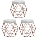 Ver imagem 1 de Kit 3 Puffs Decorativos Aramado Vanessa-Corino Branco