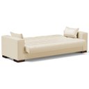 Ver imagem 6 de Sofá Cama Decorativo 210cm Beesley Pu Bege Fosco - Gran Belo