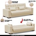 Ver imagem 4 de Sofá Cama Decorativo 210cm Beesley Pu Bege Fosco - Gran Belo