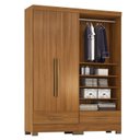Ver imagem 2 de Guarda-Roupa Modulado 2 Peças 2 Portas 2 Gavetas Smart Plus Marrom/Cinamomo
