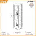 Ver imagem 3 de Estante 5 Prateleiras Industrial Laranja/Freijó/Preto 100% MDF