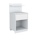Ver imagem 4 de Mesa de Cabeceira 40x74cm com 1 Gaveta e Prateleira Mavie Patrimar Branco