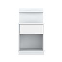 Ver imagem 3 de Mesa de Cabeceira 40x74cm com 1 Gaveta e Prateleira Mavie Patrimar Branco