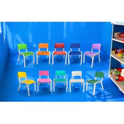 Kit 10 Cadeiras Infantil Iso Colors Brinquedoteca Escolas Creches Igrejas Ecomhome - 1