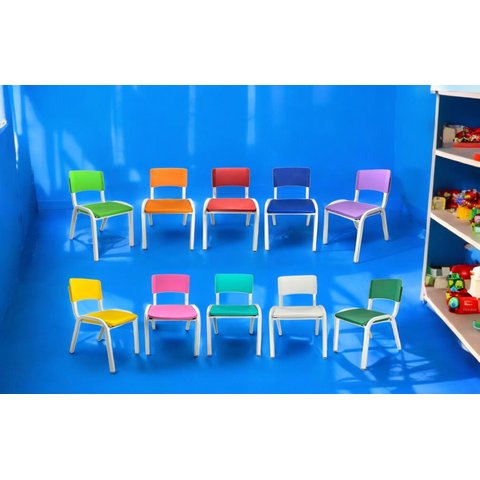 Kit 10 Cadeiras Infantil Iso Colors Brinquedoteca Escolas Creches Igrejas Ecomhome