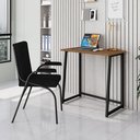 Ver imagem 1 de Escrivaninha Mesa Escritório Dobrável Fit 100% MDF 80cm Industrial Yescasa Preto e Canela Marrom