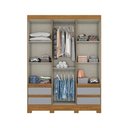 Ver imagem 3 de Guarda Roupa Casal 03 Portas 04 Gavetas B55 Briz