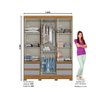 Guarda Roupa Casal 03 Portas 04 Gavetas B55 Briz - 4
