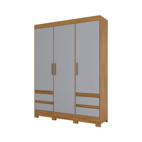 Guarda Roupa Casal 03 Portas 04 Gavetas B55 Briz