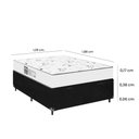 Ver imagem 3 de Baú Viúva Suede Preto + Colchão D33 One Face Branco- E-shop Casa
