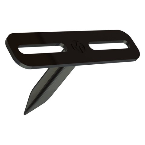 04 Suportes Refletor Preto 1 Espeto Estacas Chão Jardim - 04 Cjts