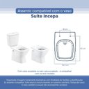 Ver imagem 3 de Assento Sanitário Tampa de Vaso Branco Resina Poliester Suite para Bacia Incepa