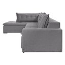 Ver imagem 4 de Sofá Retratil com Chaise Esquerda Titan 6 Lugares 2,96m Tecido Linho