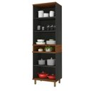 Ver imagem 2 de Paneleiro Duplo 70cm Munique 4 Portas com Vidro 6154.4 Chumbo - Indekes