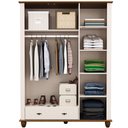 Ver mais imagens de Guarda Roupa Solteiro 3 Portas 1 Gaveta 141cm Provençal Alegra S05 Off White Nogueira - Lyam Decor
