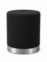 Ver imagem 1 de Kit de Puff Rodapé Prata, Cor Preto Boucle - Let Móveis