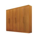 Ver imagem 1 de Guarda Roupa Delta 6 Portas de Bater 2 Gavetas MDF Cinamomo Leifer Móveis