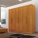 Ver imagem 7 de Guarda Roupa Delta 6 Portas de Bater 2 Gavetas MDF Cinamomo Leifer Móveis