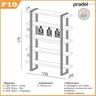 Estante para Livros 100% MDF 5 Prateleiras Moderno - 3