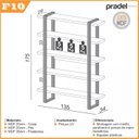 Ver imagem 3 de Estante para Livros 100% MDF 5 Prateleiras Moderno