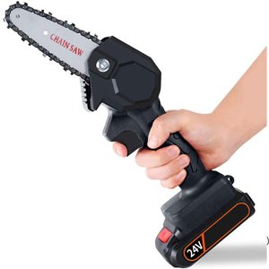 Mini Serra Eletrica Motossera De Mao 600W Corte Rapido Madeira Arvore Galhos Eficiente Jardim