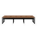 Ver imagem 3 de Plataforma de Trabalho para 6 Pessoas 360cm x 120cm Nogal com Preto F5 Office