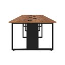 Ver mais imagens de Plataforma de Trabalho para 6 Pessoas 360cm x 120cm Nogal com Preto F5 Office