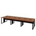 Ver imagem 2 de Plataforma de Trabalho para 6 Pessoas 360cm x 120cm Nogal com Preto F5 Office