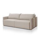 Ver imagem 3 de Sofá Cama Retrátil Reclinável 2 Lugares Unique em Linho Sala - 224 Cm
