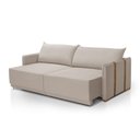 Ver imagem 4 de Sofá Cama Retrátil Reclinável 2 Lugares Unique em Linho Sala - 224 Cm