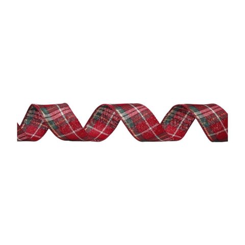 Fita Decorativa Larga Clássica Vermelho e Verde 6,3cm X 9,14m | Natal Encantado Formosinha