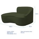 Ver imagem 5 de Kit Divã Recamier Orgânico Marrocos 180cm Lado Esquerdo e 2 Poltronas Amore Linho
