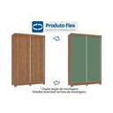 Ver imagem 4 de Guarda Roupa Solteiro 2 Portas de Correr e 2 Gavetas C/ Pés Cb02n571 Flex Canela/canela ou Off