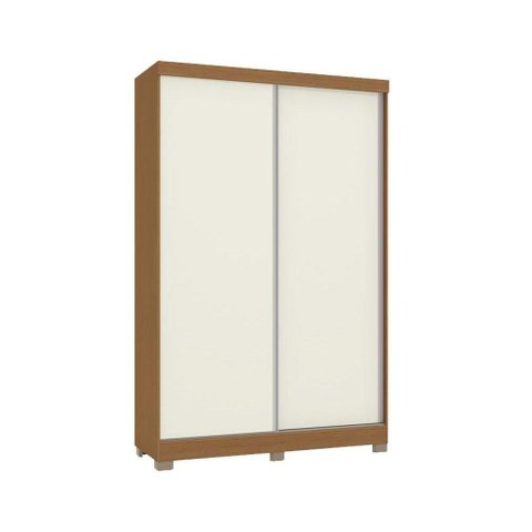 Guarda Roupa Solteiro 2 Portas de Correr e 2 Gavetas C/ Pés Cb02n571 Flex Canela/canela ou Off