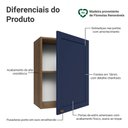 Ver imagem 3 de Armário Aéreo 50cm 1 Porta Rustic/azul Vik Madesa