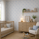 Ver imagem 2 de Papel de Parede Decorativo Laços Verticais Decoração Delicada para Quartos - 4 Rolos