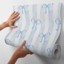 Ver imagem 3 de Papel de Parede Decorativo Laços Verticais Decoração Delicada para Quartos - 4 Rolos