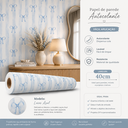 Ver imagem 4 de Papel de Parede Decorativo Laços Verticais Decoração Delicada para Quartos - 4 Rolos