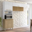 Ver imagem 1 de Armário de Cozinha England 9 Portas Ripado 3d Freijó/supremo - Pnr Móveis