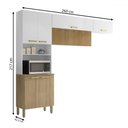 Ver imagem 4 de Armário de Cozinha England 9 Portas Ripado 3d Freijó/supremo - Pnr Móveis