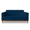 Ver imagem 1 de Sofa Beny 1.80 Suede Azul Soft Encosto Inclinado Madeira Prima