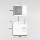 Ver imagem 7 de Gabinete para Banheiro com Cuba e Espelho Turin 60 C/ Vidro - Avelato / Branco