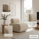 Ver imagem 5 de Sofá Namoradeira e Poltrona Decorativa Orgânicas Nara Napoli D03 - D'Rossi