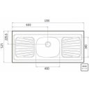 Ver imagem 2 de Pia Inox para Cozinha Tramontina Standard 120cmx52cmx12cm